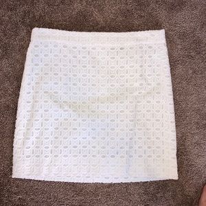 White Eyelet J Crew Skirt size 2